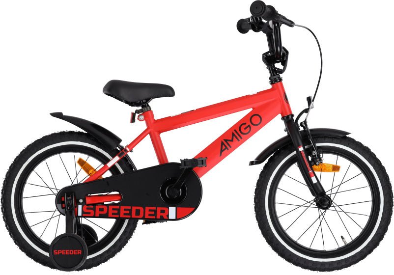 Children's bike 16 Inch with Handbrake AMIGO Speeder Boys Coaster Brake - Afanaya